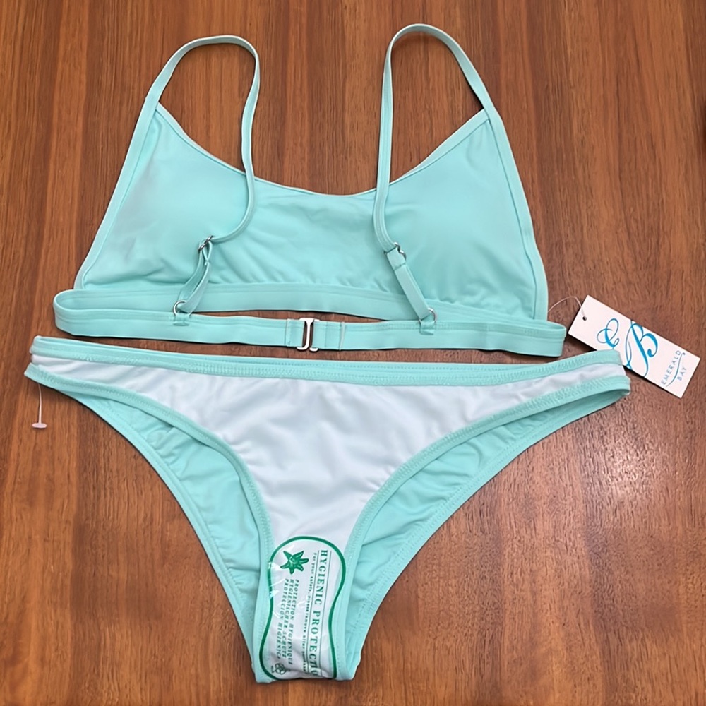 New Emerald Bay Seafoam Bikini Set size Xlarge - Picture 3 of 3